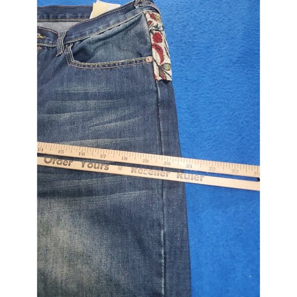 Evisu Origin Osaka Japan Button Fly Blue Shorts Denim Men's Size 34 Vintage - Picture 15 of 16